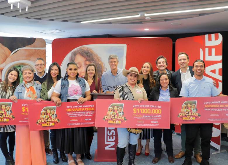 Así fue la premiación del concurso La Década del Millón, de Nescafé en Colombia. FOTO cortesía Nescafé