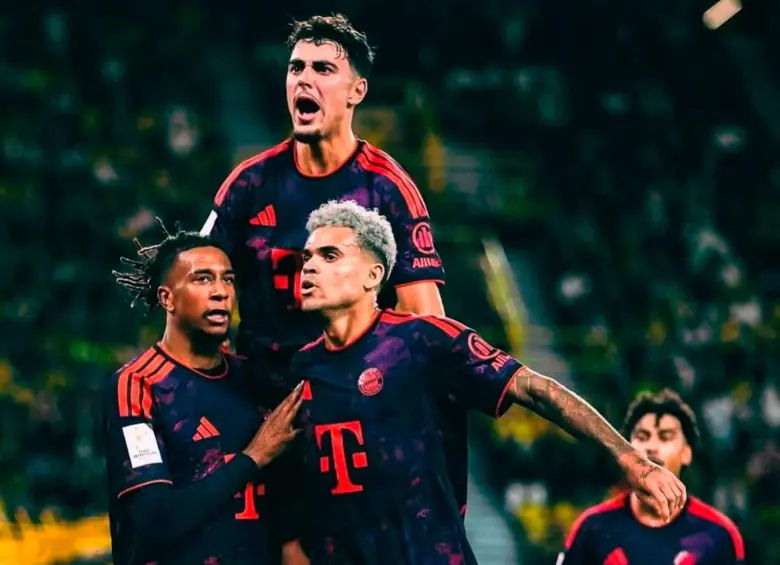 Luis Díaz y Michael Olise integran el tridente más temido de la Bundesliga junto a Harry Kane. FOTO: X LuisFDiaz19