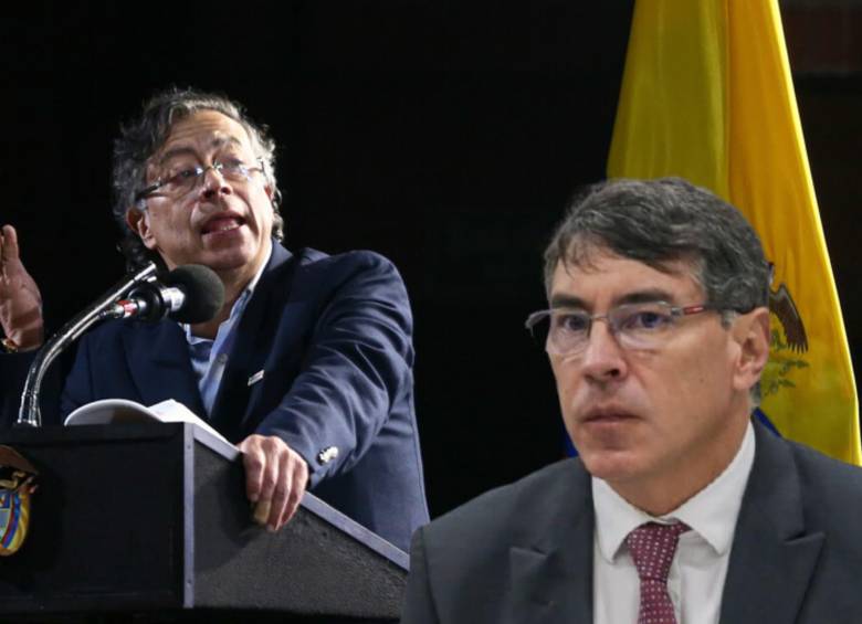 Presidente Gustavo Petro y el magistrado del CNE, Álvaro Hernán Prada. Foto: Colprensa