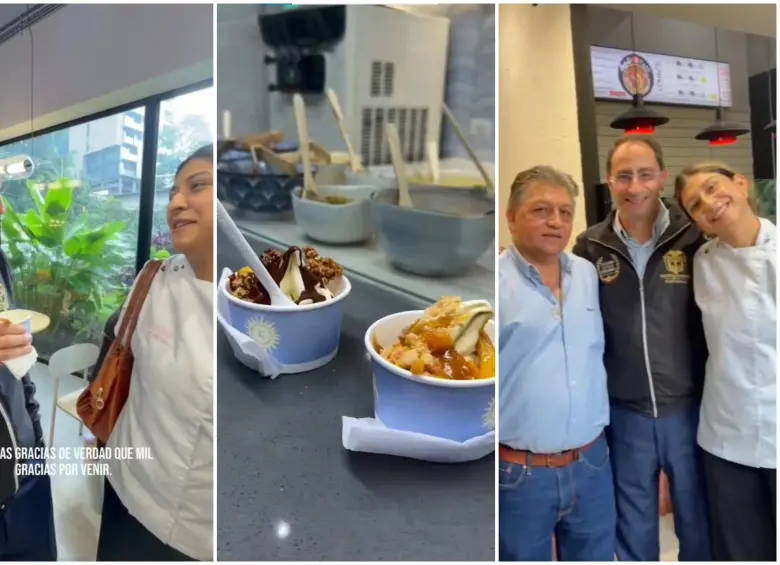 Los helados de Klea son a base de yogur. FOTO: Captura de video de redes sociales @somosklea y @jmrestrepoa