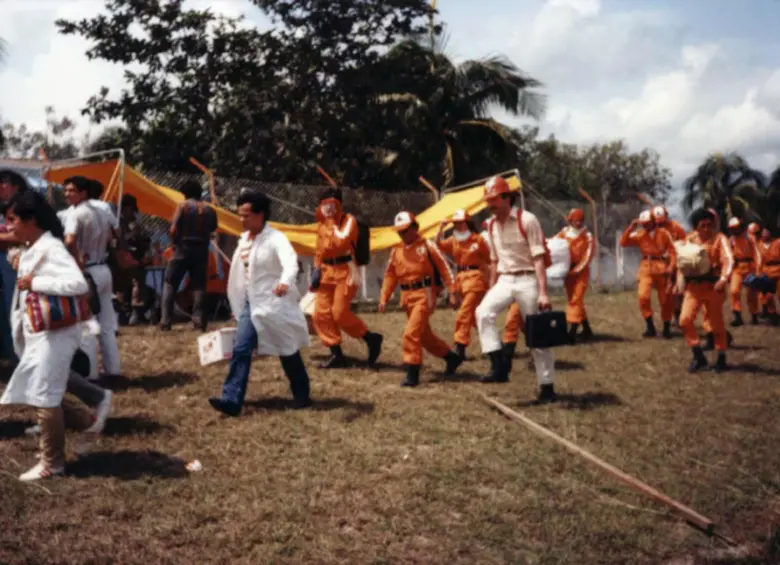 En noviembre de 1985, la erupción del volcán Nevado del Ruiz sepultó a Armero bajo el lodo y la tragedia. FOTO: Médicos Sin Fronteras (MSF)