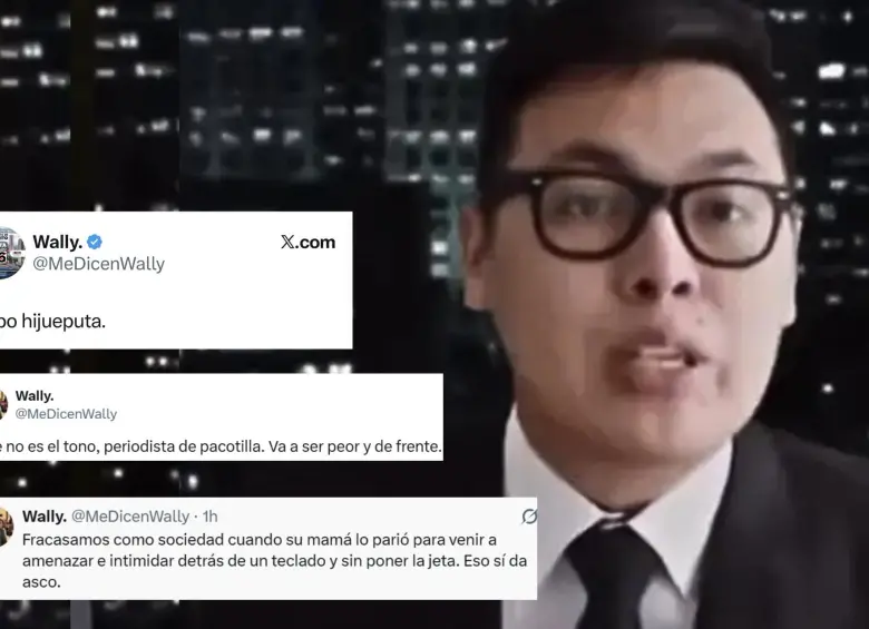 El influencer y ahora candidato al Senado, Wally, respondió con insultos a sus críticos tras obtener la mayor votación del Pacto Histórico. FOTO: CAPTURAS DE PANTALLA.