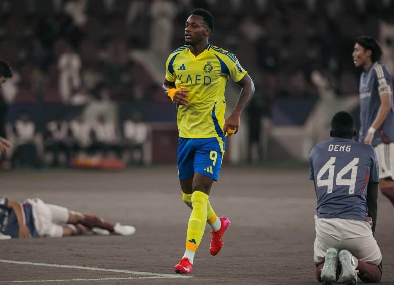 Jhon Jáder en medio de un partido con el Al-Nassr. FOTO: REDES SOCIALES @AlNassrFC