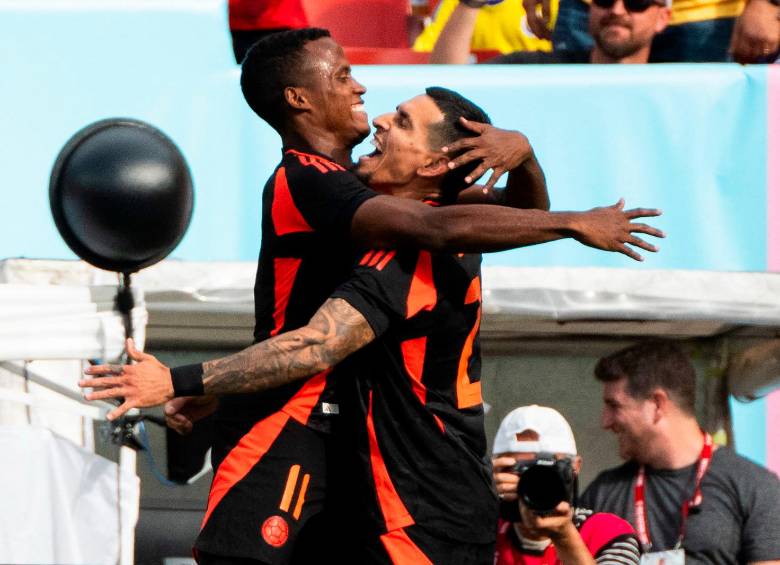 El volante chocoano Jhon Arias, que juega en el Fluminense de Brasil, anotó el primer gol del encuentro. Fue su segunda celebración con la camiseta tricolor. FOTO: AFP 