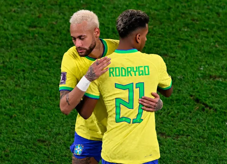 El futbolista brasileño Rodrygo Goes es una de las figuras del Real Madrid y de la Selección de Brasil que jugará el Mundial. Neymar lo considera un hermano. Foto: Getty