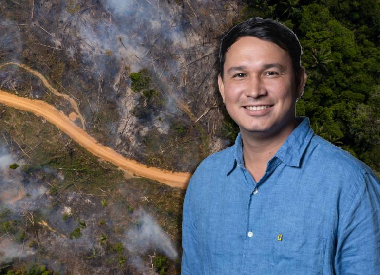 Andrés Cardona, fotógrafo nacido en San Vicente del Caguán y explorador de National Geographic, lleva seis años documentando la deforestación de la Amazonía colombiana. FOTO © Andrés Cardona