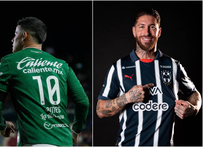 James Rodríguez y Sergio Ramos. FOTO: REDES SOCIALES MONTERREY Y LEÓN