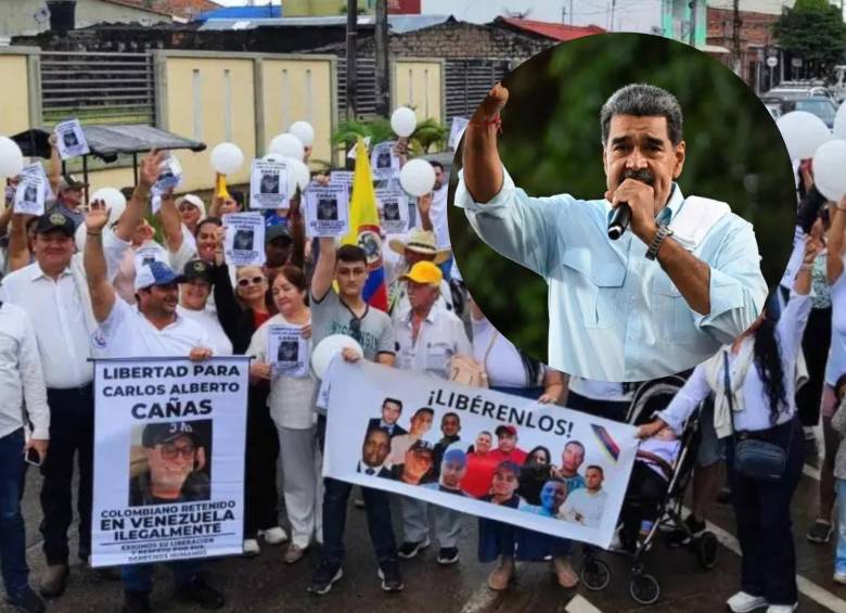 “Solo pedimos que los traigan de vuelta”, dicen los familiares de los colombianos presos sin juicio en cárceles venezolanas. FOTO: CORTESÍA FAMILIAS Y AFP.