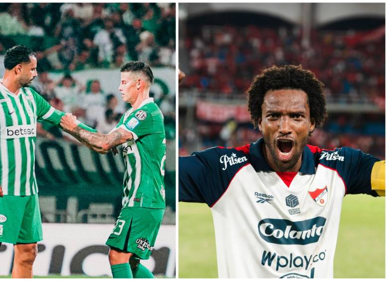 James Rodríguez, Edwin Cardona y Didier Moreno sonalgunas de las figuras del clásico. FOTOS: X Nacionaloficial y DIM_oficial