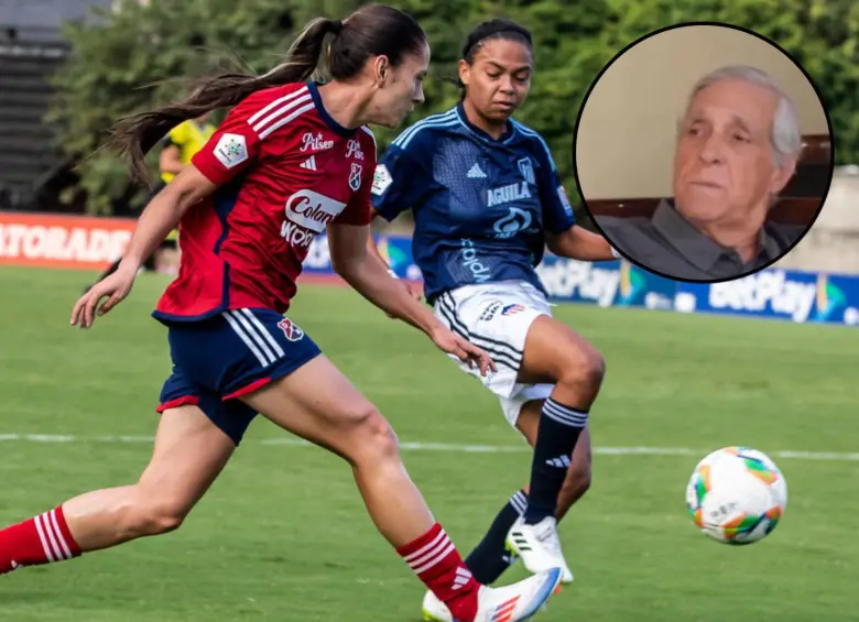 Eduardo Dávila no ve con buenos ojos el fútbol femenino, calificándolo como un deporte no apto para mujeres. Fotos: EL COLOMBIANO y captura de video