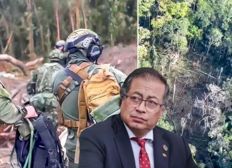 Desde el Ministerio de Defensa insistieron en que los 20 militares que realizaron la operación estaban en desventaja táctica y por eso se ordenó el bombardeo donde murieron los 7 menores. FOTO cortesía minDefensa y colprensa