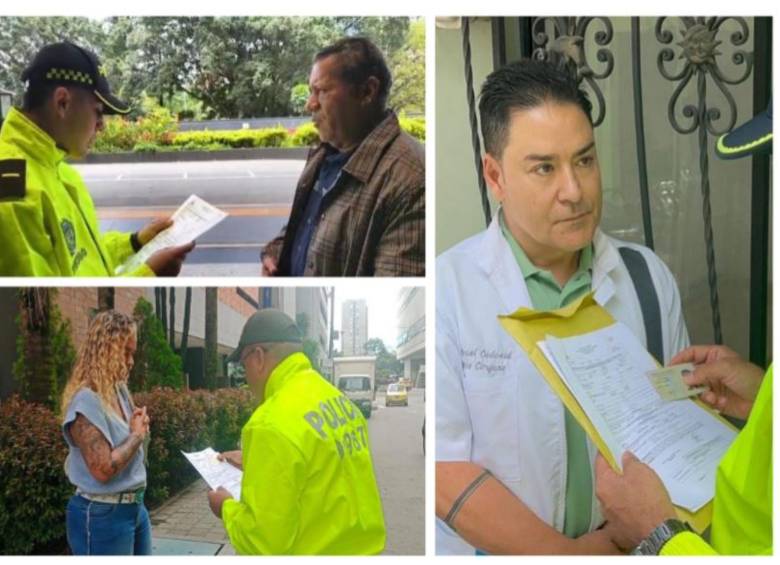 momento de la captura de los miembros del cuerpo de bomeros de Itagüí Misael Cadavid y Elkin González junto a la funcionaria del AMVA Yaneth Rúa.