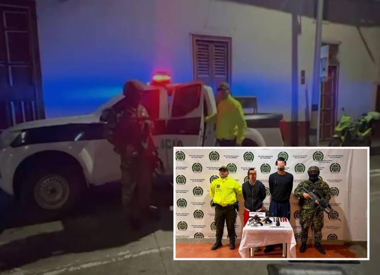 Adelante, dos de los detenidos durante los operativos. FOTO: Cortesía