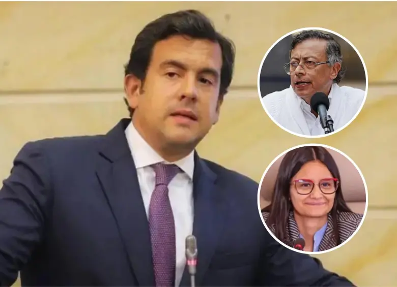 Rodrigo Lara Restrepo, Gustavo Petro y Angie Rodríguez. Foto: Colprensa y Presidencia.