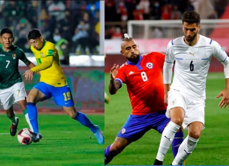 Uruguay-Chile y Brasil-Bolivia completan la primera fecha de la Eliminatoria. FOTOS: Getty