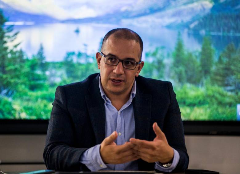 El gerente de EPM Jorge Andrés Carrillo dio sus opiniones frente a la negativa del Concejo de Medellín de aprobar la venta de acciones. FOTO: Julio César Herrera.