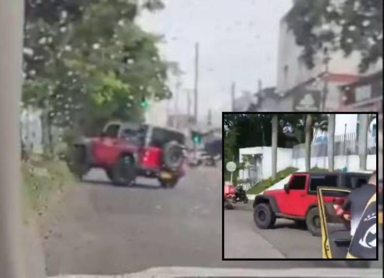 Momentos de la persecución por las avenidas de Ibagué. FOTO: imagen tomada de redes
