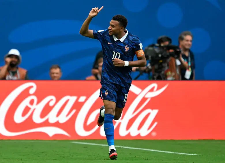 El futbolista francés Kylian Mbappé, de 27 años, es el máximo goleador de la historia de los mundiales con 22 festejos. Foto: AFP