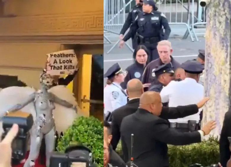 La Met Gala 2026 estuvo marcada no solo por la moda y las celebridades, sino también por protestas y críticas contra la influencia de los multimillonarios en espacios culturales. FOTO: Redes sociales.