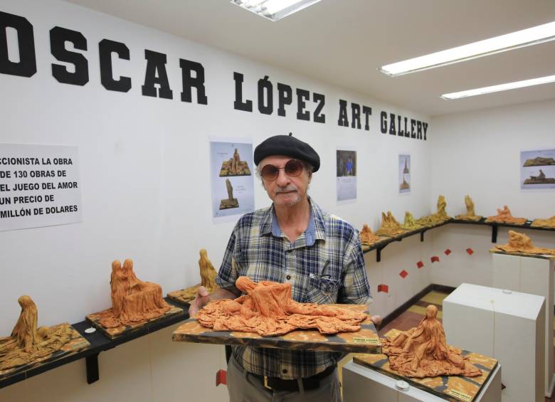 Óscar López, pintor y escultor antioqueño. FOTO Esneyder Gutiérrez