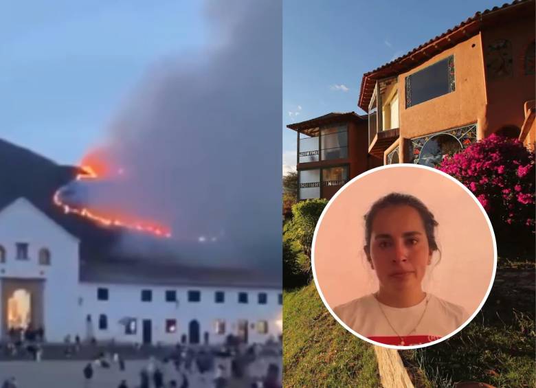 Eliana es la administradora del Hotel Suites Arcoíris, en peligro por el incendio que se presenta en Villa de Leyva, Boyacá. Foto: Redes sociales.
