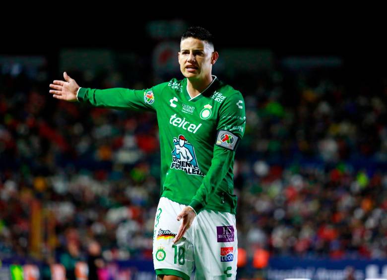 El volante colombiano James Rodríguez termina contrato con León de México en diciembre de este año. Foto: Getty