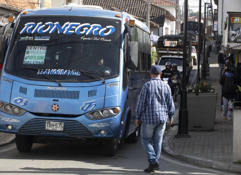 Imagen de referencia de buses del municipio de Rionegro. Foto: EL COLOMBIANO