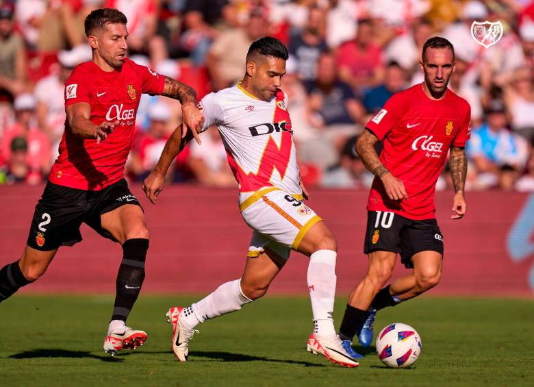 Falcao le dio el empate al Rayo Vallecano, 2-2 con el Mallorca. FOTO @RayoVallecano