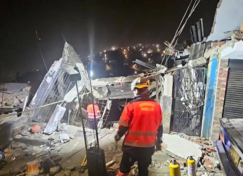 Así quedó la edificación afectada por el colapso. FOTO: imagen tomada de redes