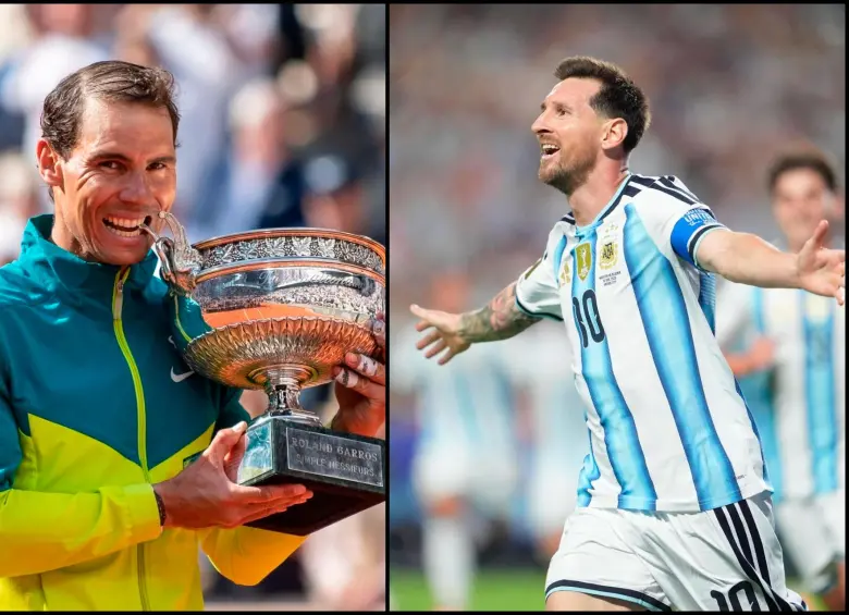 Rafa Nadal y Lionel Messi intercambiaron elogios. FOTO: Instagram RafaelNadal y lionelmessi