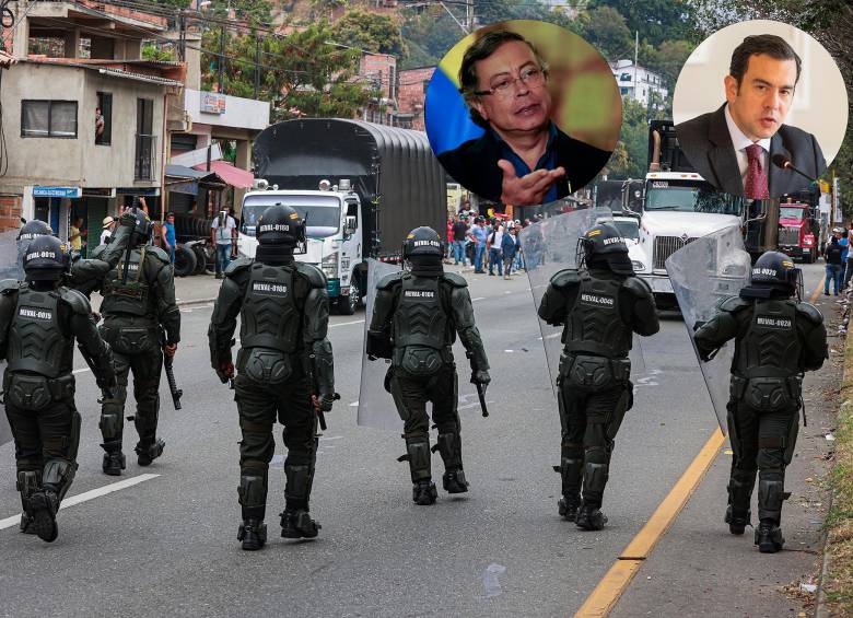 El expresidente Gustavo Petro convocó marchas para el 14 de octubre, unos días después de que se firme el decreto en el que ha trabajado el ministro del Interior Rodrigo Lara. Fotos: Manuel Saldarriaga y Presidencia