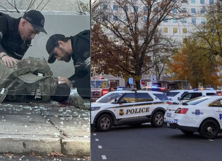Dos integrantes de la Guardia Nacional fueron heridos a pocas cuadras de la Casa Blanca. Fotos: redes sociales