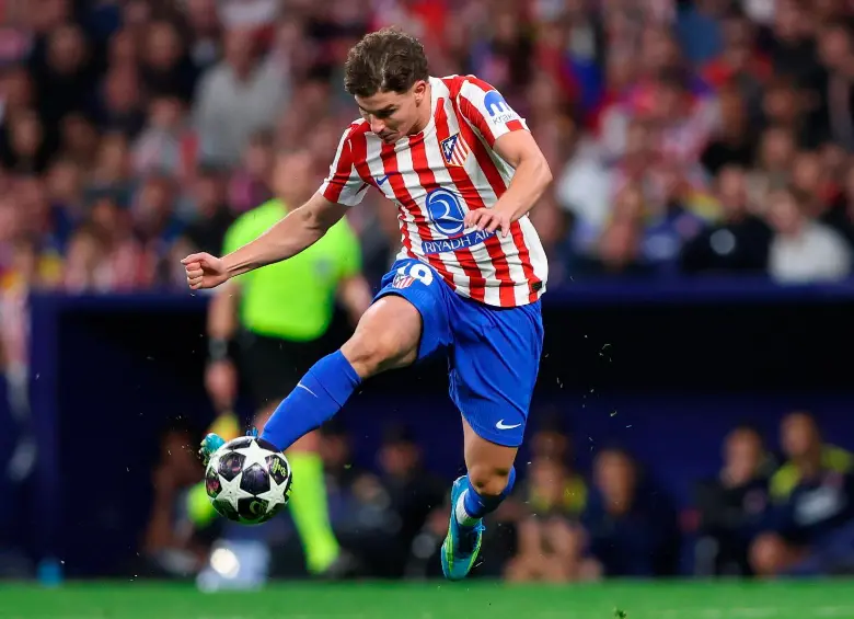 Julián Álvarez marcó 20 goles y dio 9 asistencias en lo que va de temporada 2025/26 con el Atlético de Madrid. FOTO: GETTY