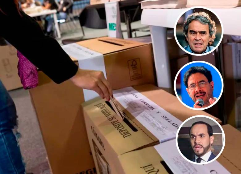 En todos los bloques políticos la mayoría dice no apoyar a ningún candidato, reflejando un panorama abierto y de alta incertidumbre electoral. FOTO: REGISTRADURIA-EL COLOMBIANO-COLPRENSA