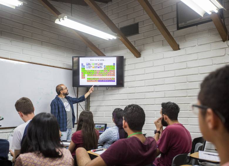 Imagen de referencia de unos universitarios durante sus clases. Foto: EL COLOMBIANO
