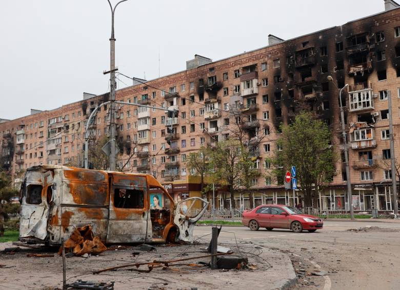 La guerra entre Rusia y Ucrania ha golpeado con fuerza a la ciudad portuaria de Mariupol, casi reducida a escombros. FOTO Getty