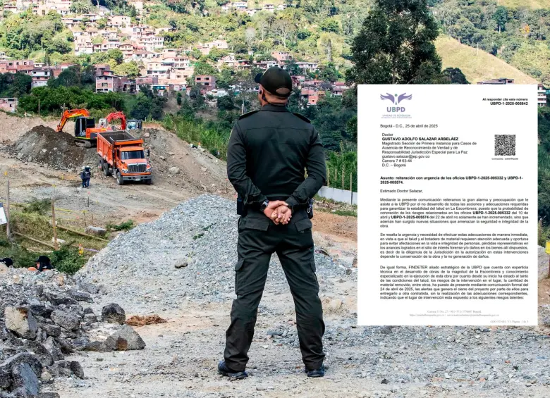 En La Escombrera de la comuna 13 habría más de 500 personas enterradas, según organismos de Derechos Humanos. Las excavaciones allí comenzaron a mediados en 2024. FOTO jaime pérez