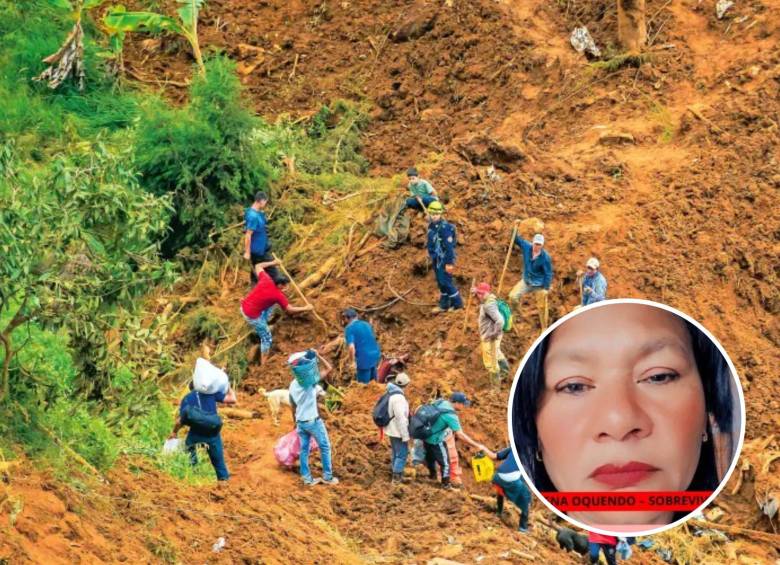 Falleció mujer que había sido rescatada en Granizal. Foto: El Colombiano - cortesía