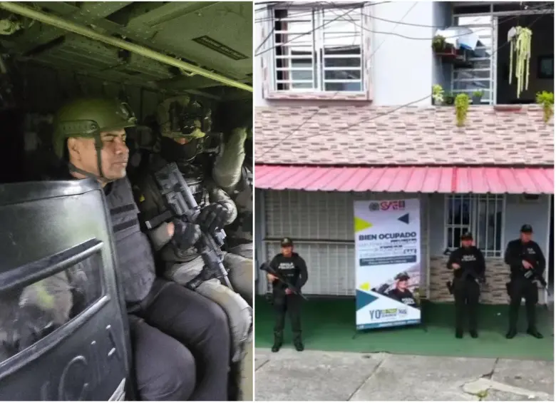 Operativo de captura en contra de alias Pipe Tuluá, en Valle del Cauca. FOTO: Policía Nacional y Fiscalía General de la Nación.