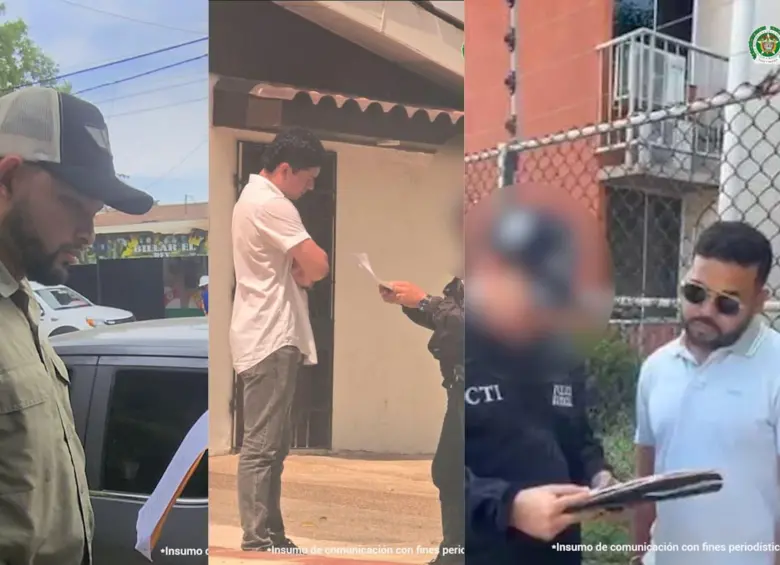 Los capturados deberán responder por delitos relacionados con corrupción y contratación irregular. Cortesía Fiscalía