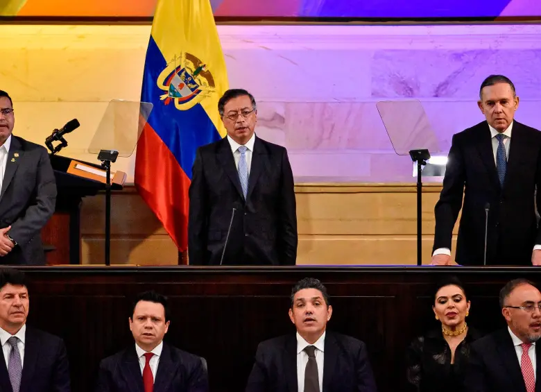 Al inicio de su Gobierno, el presidente Gustavo Petro tuvo mayorías en el Congreso de la República por el apoyo de partidos como el Liberal, Conservador y de La U. FOTO COLPRENSA
