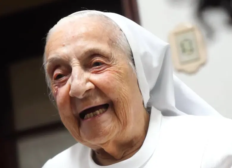 La monja brasileña Inah Canabarro Lucas, era la monja y mujer más longeva del mundo en la actualidad. FOTO: AFP