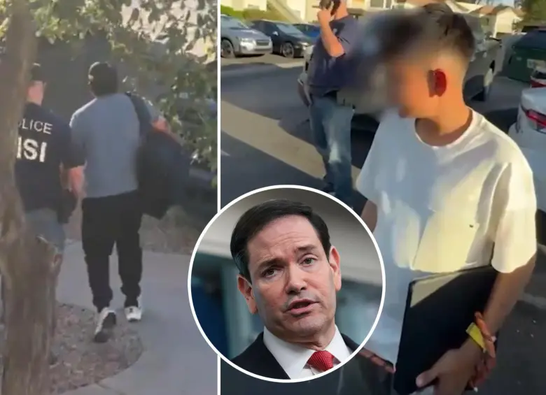 La filtración de un memorando firmado por el secretario de Estado de EE. UU., Marco Rubio, confirmó que el Gobierno estadounidense ordenó la detención y priorizó la deportación del activista colombiano Beto Coral. FOTO: Captura de video de redes sociales @DCoronell y Getty