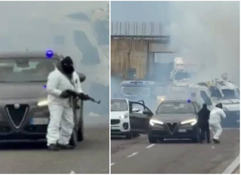 El operativo criminal, que incluyó el uso de explosivos y armamento de guerra, obligó al despliegue masivo de fuerzas de seguridad tras una huida que dejó una columna de humo negro visible desde toda la región. FOTO: Captura video de redes sociales @RadioGenoa