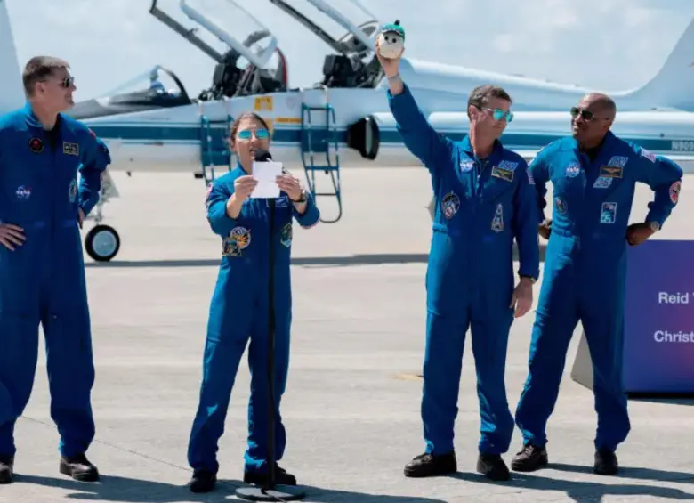 Los cuatro astronautas: Reid Wiseman, Victor Glover, Christina Koch y Jeremy Hansen. FOTO: Getty