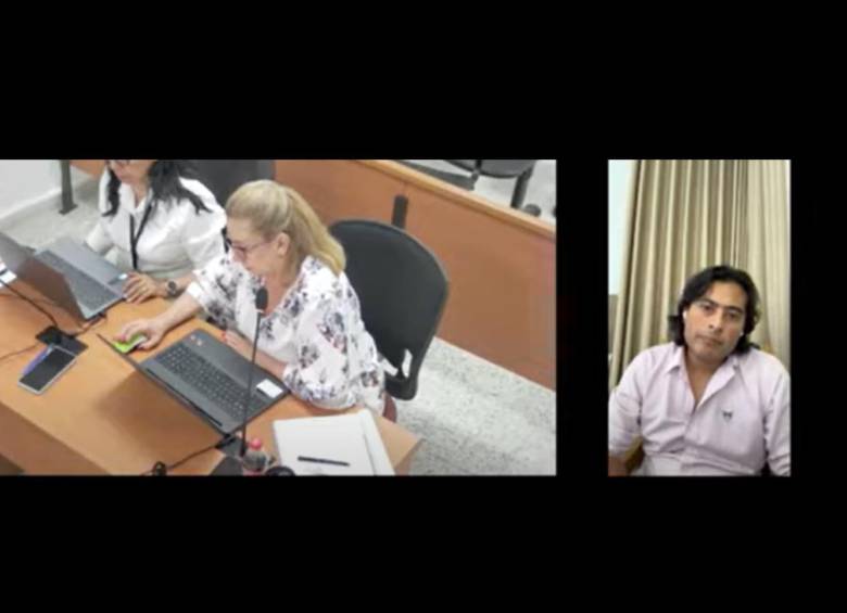 El hijo del primer mandatario compareció de manera virtual en la audiencia de este martes. FOTO: Captura de video