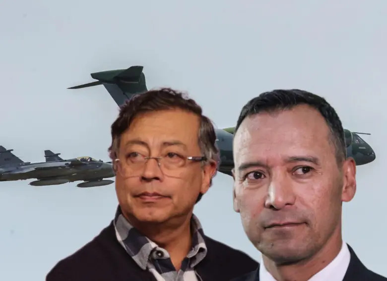La Comisión de Acusación investiga al presidente Gustavo Petro y al ministro de Defensa, Pedro Sánchez, por la compra de 17 aviones Gripen. Fotos: Andrés Camilo Suárez Echeverry y Colprensa