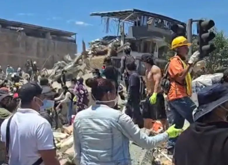 La capital del Eje Cafetero enfrenta una situación crítica tras el terremoto de este lunes. Foto: Captura de video.