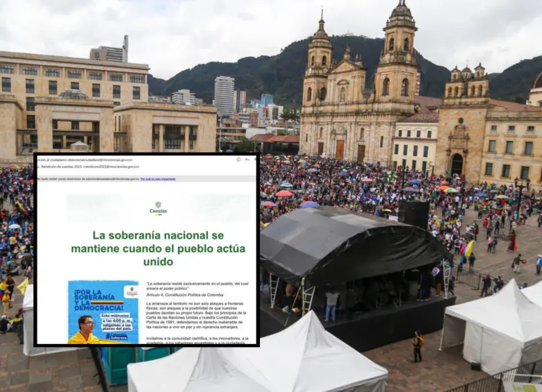 El Ministerio de Ciencia le envió correos masivos a académicos e investigadores para que salieran a marchar este miércoles. Fotos: Colprensa y redes sociales 