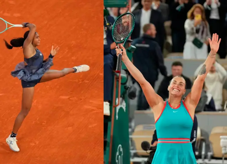La tenista estadounidense Coco Gauff jugará su segunda final de Roland Garros. Aryna Sabalenka cayó en cuartos en la edición de 2024. FOTOS: ROLAND GARROS